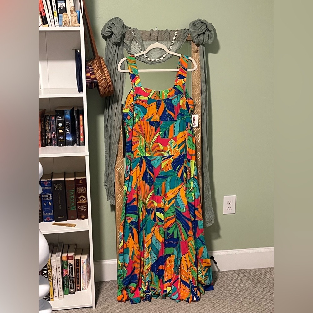 Floor Length Tropical Sun Dress